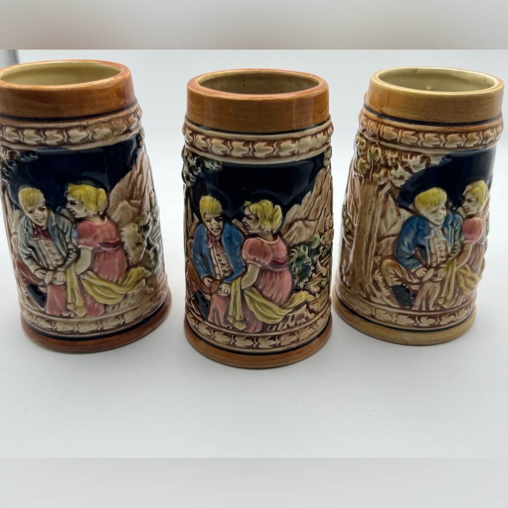 Vintage Beer Steins Happy Couple